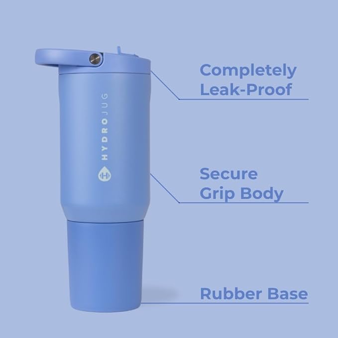 HydroJug Sport 20 oz Insulated Stainless Steel Water Bottle, Light Blue