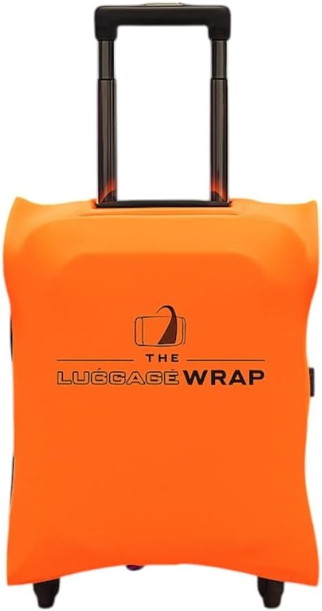 Small, Opulent Orange Water-Resistant Luggage Covers for Suitcase TSA Approved for 19"-21" - Durable Patented Design Suitcase Covers for Luggage, Fundas para Maletas, Travel Accessories