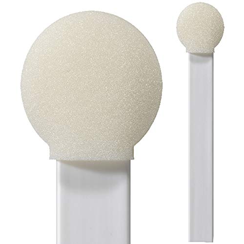 (Bag of 50 Swabs) 6" Flat Handle with 1.2" Diameter Mitt Foam Swab by Swab-its: 71-4551 - Made in the USA