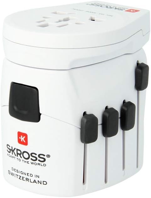 Skross Pro-World & USB Travel Adaptor, White