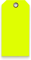 Tags 4 Less 15 Mil Waterproof Plastic Tags, Pack of 100 – 2” x 4” Heavy Duty Plastic Tags for Labeling, Outdoor Tagging, Equipment Labeling, Luggage, Valves & More (Fluorescent Yellow)