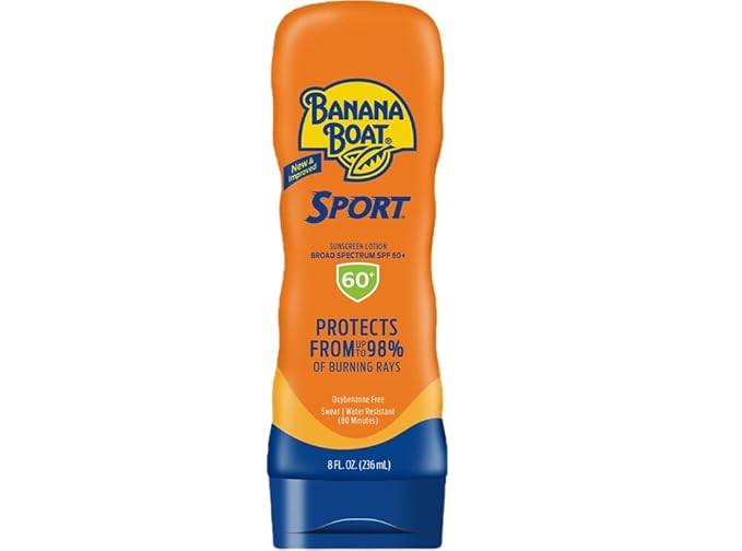 Banana Boat Sport Ultra SPF 60 Sunscreen Lotion, 8Fl Oz | Sport Sunscreen SPF 60 Lotion, Sunblock, Skin Sun Protection, Water Resistant Sun Care, 8Fl Oz