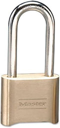 Master Lock Resettable Combination Padlock, Brass, 2 in, Brass Color - Includes six per case.
