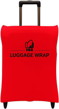 Medium Regal Red Water-Resistant Luggage Covers for Suitcase TSA Approved for 24"-26" - Durable Patented Design Suitcase Covers for Luggage, Fundas para Maletas, Travel Accessories