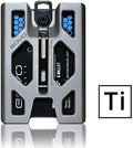 Titanium GOVO Badge Holder/Wallet - ID Card Holder with Metal Clip and 4 Cards Slot