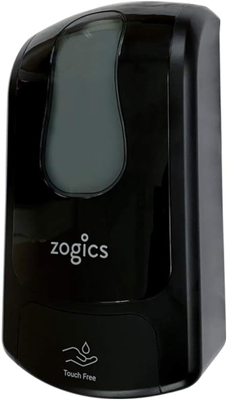 Zogics Touch-Free Automatic Dispenser for Gel Hand Sanitizer and Liquid Soap, Wall-Mounted (Black)
