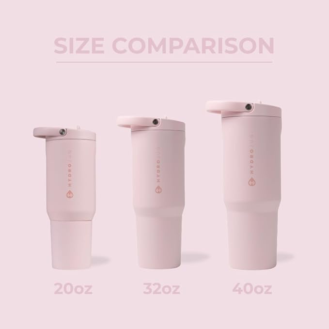 HydroJug Sport 40 oz Insulated Stainless Steel Water Bottle, Pink Sand