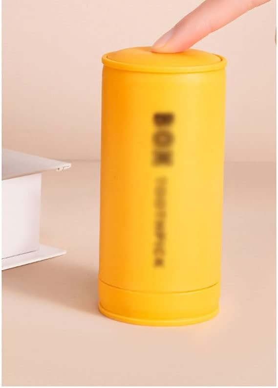Press Type Automatic Toothpick Holder Cotton Swabs Storage Tube Restaurant Hotel Box(white-Dinosaur Doodle4)