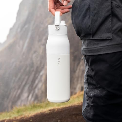 LARQ Summer Swig Set: Bottle Swig Top 34oz Granite White Filter Straw