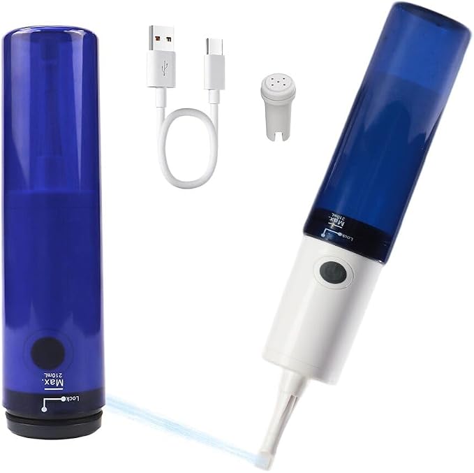 Portable Bidet for Travel, Handheld Bidet Sprayer, USB Rechargeable, Adjustable Nozzle, Lightweight & Compact, Electric, Personal Hygiene Cleaning, Blue