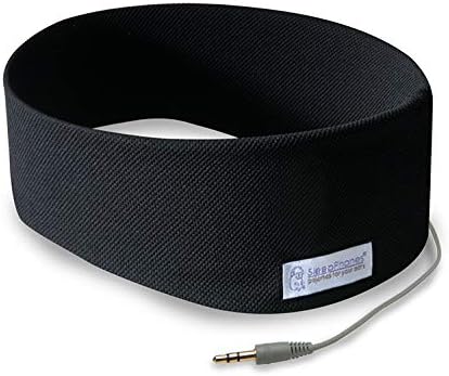 SleepPhones AcousticSheep Classic | Corded Headphones for Sleep, Travel, and More | The Original and Most Comfortable Headphones for Sleeping | Pitch Black - Breeze Fabric (Size M)