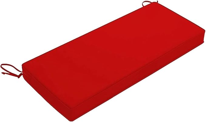 Outdoor Bench Cushion 36x18/40x16/48x16 Waterproof Patio Furniture Cushions Garden Sofa Settee Couch Swing Pads with Ties(16,40x16x2 in)