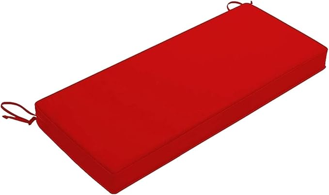 Outdoor Bench Cushion 36x18/40x16/48x16 Waterproof Patio Furniture Cushions Garden Sofa Settee Couch Swing Pads with Ties(16,45x18x2 in)