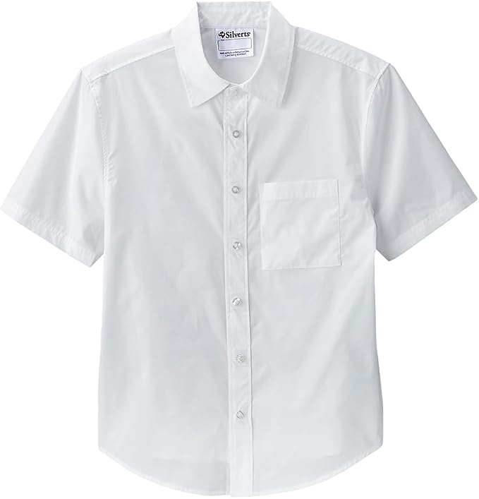 Silverts Men’s Adaptive Clothing Magnetic Button Shirt, Assisted Dressing Short Sleeve Top for Elderly, Rehab & Care Wear