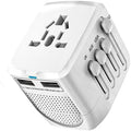 International Travel Adapter Voltage Converter Combo for 100V-240V with 2 USB Ports, USA to UK Europe Australia 200+