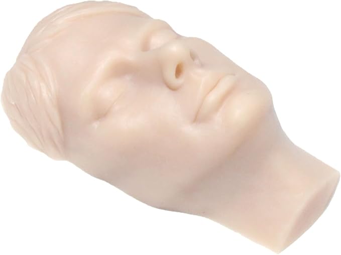 JUYO VONSAN Injection Training Mannequin Face Silicone Head Facial Injection Face Nose Model （Not TPE） for Piercing Tattoo Practice Medical Student (Woman Head)