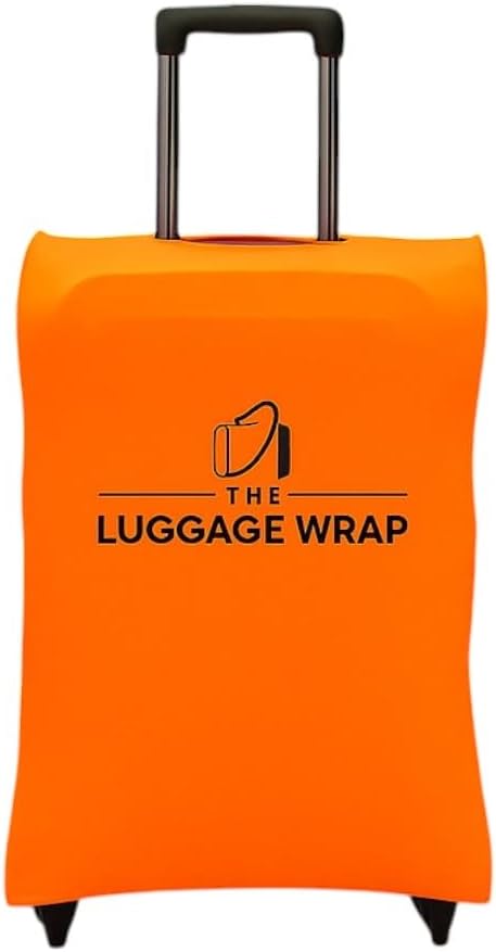 Medium Opulent Orange Water-Resistant Luggage Covers for Suitcase TSA Approved for 24"-26" - Durable Patented Design Suitcase Covers for Luggage, Fundas para Maletas, Travel Accessories