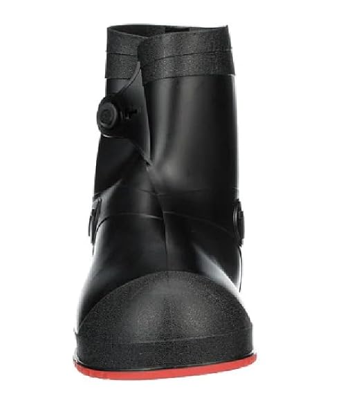 TINGLEY-45821.XL Workbrutes G2 - PVC Overshoe - 10" Ht. - Black Upper - Red Sole - Cleated Outsole, X-Large