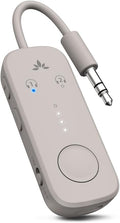 Avantree Relay - Premium Airplane Bluetooth Adapter with Advanced Qualcomm Chipset, 2 Headphones Support, 25hrs Play Time, aptX Adaptive & HD Audio Transmitter for Airpods, Bose & Travel Flight