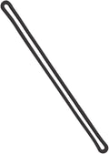 Specialist ID Bulk 100 Pack - 6 Inch Premium Black Plastic Luggage Tag Holder/Worm Loops for Bag Tags