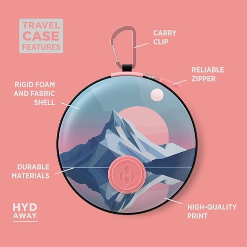HYDAWAY Hydration Travel Pack - 17oz Collapsible Water Bottle with Flip-Top Lid and Protective Travel Case - BPA-Free, Leak-Resistant, and TSA-Friendly for Commuting, Hiking, and Traveling