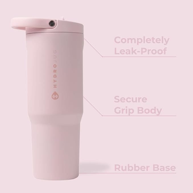 HydroJug Sport 32 oz Insulated Stainless Steel Water Bottle, Pink Sand