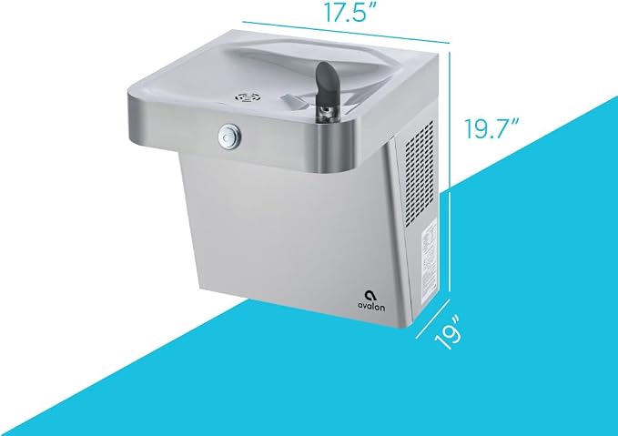 Avalon Wall Mounted Water Fountain with Bottle Filling Station, Sensor Dispensing, Self Cleaning, Digital Bottle Counter Display, ADA Compliant