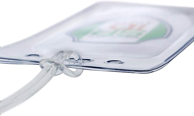 5 Pack - Clear Plastic Luggage Identification Tags with Loops Included - Business Card or Photo Insert Bag Tags - Great for Travel and Student ID’s by Specialist ID (Locking Top)
