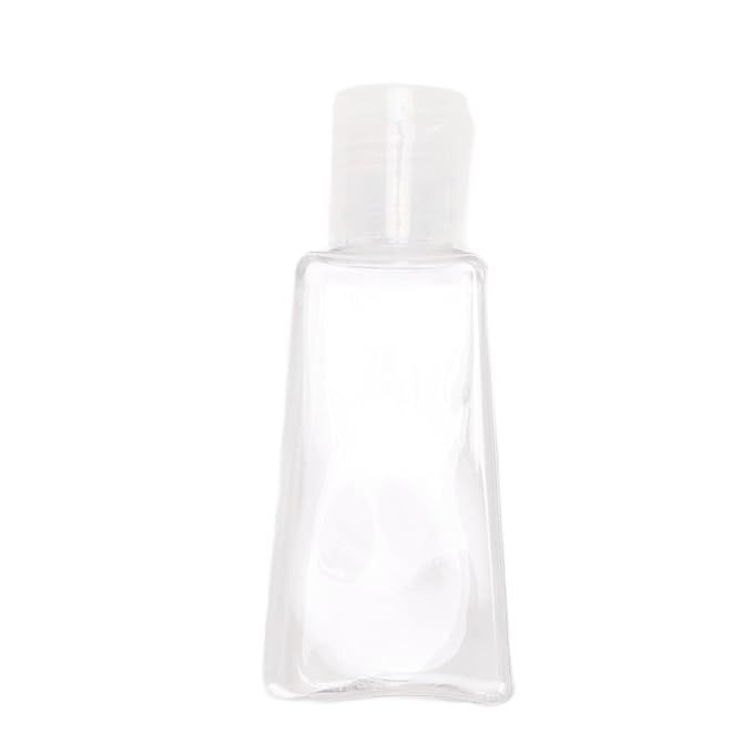 Semme 50pcs Travel Bottles Keychain Holders Set 30ml Small Squeeze Bottles with Keychain Portable Refillable Leakproof for Hand Sanitizer Lotion Toiletries Travel Camping (White)