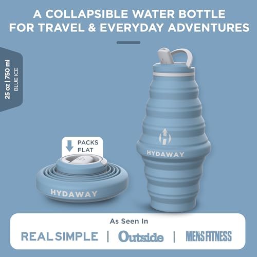 HYDAWAY Getaway Bundle - 25oz Collapsible Water Bottle and 16oz Collapsible Insulated Tumbler - BPA-Free, Leak-Resistant, Reusable Drinkware Set for Travel, Hiking, and Daily Commutes