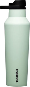 Corkcicle Classic Sport Canteen - Insulated Stainless Steel Water Bottle - Compact & Travel-Friendly - Durable - Dishwasher Safe - BPA Free - Non-Slip Silicone Base - 20 oz - Sage Mist