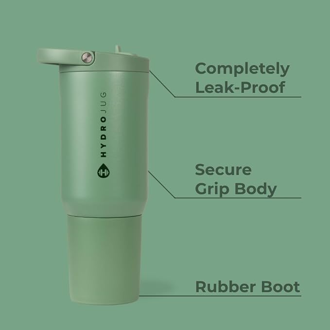 HydroJug Sport 20 oz Insulated Stainless Steel Water Bottle, Sage
