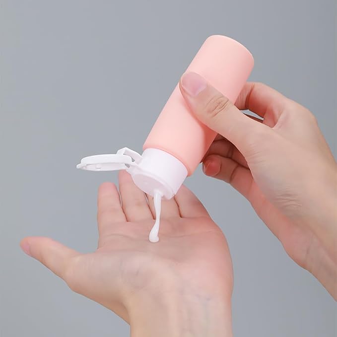 Travel Bottles For Toiletries, 4pcs*50ml Travel Toiletry Bottles, Travel Shampoo Bottle Set, Silicone Travel Squeeze Bottle, Refillable Travelling Bottles For Business or Personal Travel Essentials