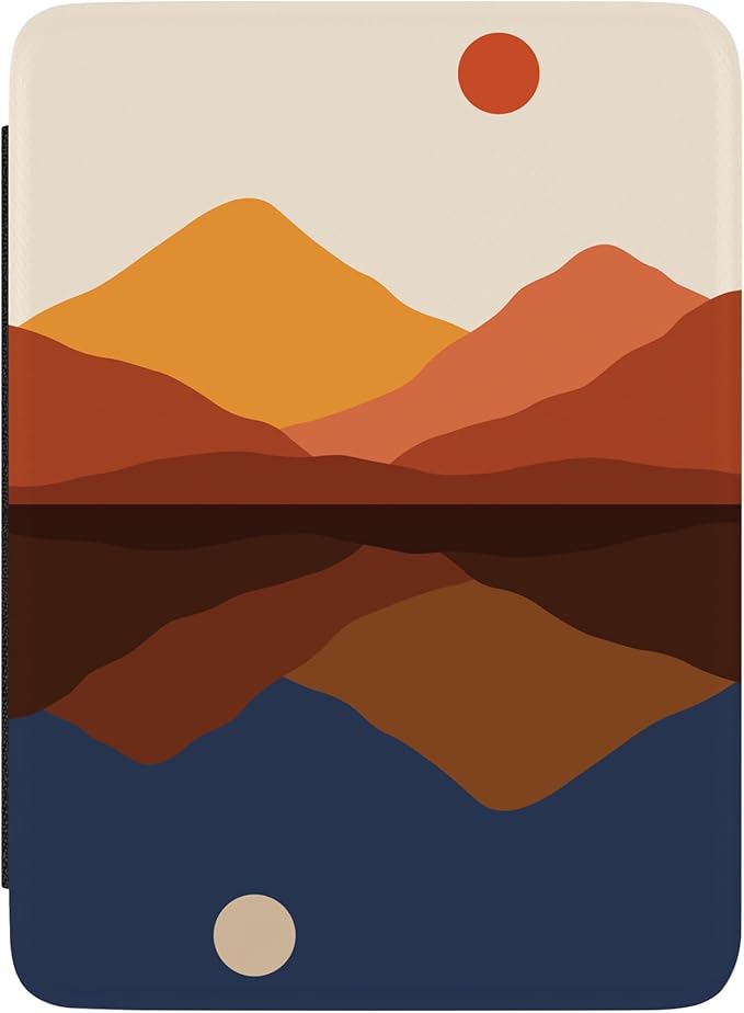 Casely Kindle Case | Opposites Attract | Day & Night Mountains | Compatible with 7" Kindle Colorsoft and 7" Kindle Paperwhite (12th Gen)