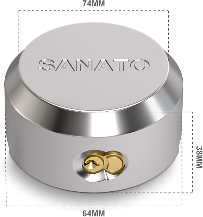 SANATO Hidden Shackle Padlocks Keyed Alike Padlocks, Solid Steel Trailer Door Locks for Cargo, Safety Van Lock (2 Packs with 4 Keys)