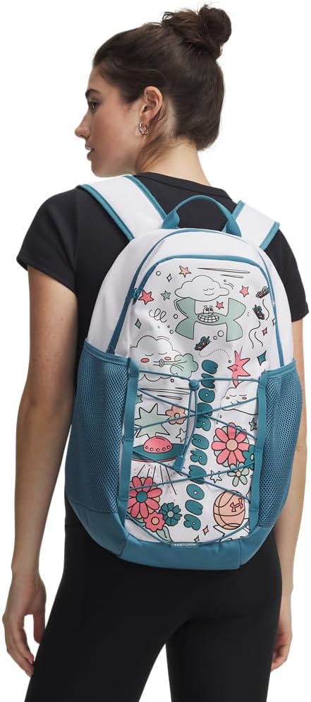 Under Armour Unisex Hustle Sport 6.0 Backpack, (101) White/Boundless Blue/Enamel Blue, One Size Fits Most