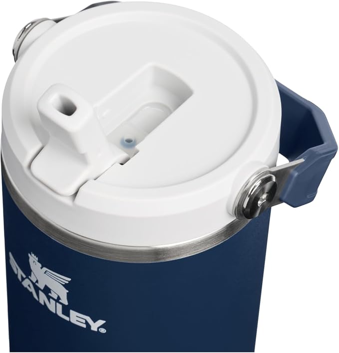 STANLEY IceFlow 2.0 Flip Straw Tumbler with Handle 30 oz | Twist On Lid and Flip Up Straw | Leak Resistant Water Bottle | Insulated Stainless Steel | BPA-Free | Dark Navy