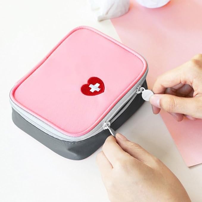 Pink Mini Outdoor First Aid Kit Bag Travel Portable Medicine Organizer Emergency Kit First Aid Kits
