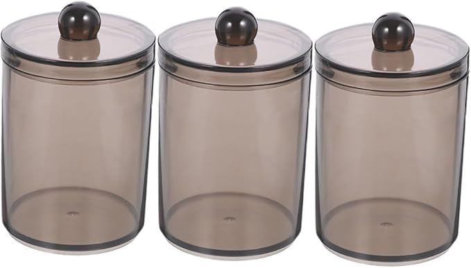 9pcs Cotton Swab Holder Transparent Storage Jar for Cotton Pads and Swabs Multi-functional Organizer for Home and Bathroom Use Elegant and Lightweight Design