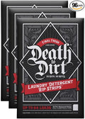 Death to Dirt Laundry Detergent Sheets, 192 Loads, Tough on Stains and Odors, Gentle on Skin and Fabric, Plant-Based & Eco-Friendly, Final Fresh Linen Scent, 32ct (3 Pack)