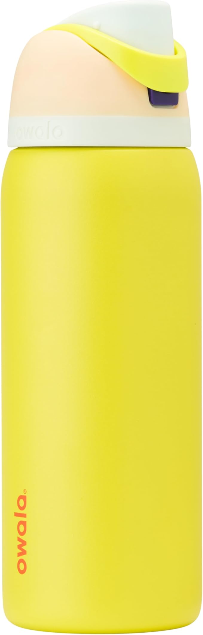 Owala FreeSip Insulated Stainless Steel Water Bottle with Straw, BPA-Free Sports Water Bottle, Great for Travel, 32 Oz, Lemon Limeade