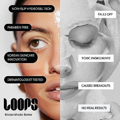 LOOPS VARIETY LOOP KIT - The Best Hydrogel Korean Face Masks for Every Skin Moment - Loops Face Mask - 5 Masks for Hydrating, Detoxifying, Repairing, Soothing, and Rejuvenating - All Skin Types 5pc
