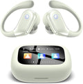 jaddsa Wireless Earbuds, 2026 ENC Noise Cancelling Ear Buds with Smart Touchscreen, Bluetooth 5.4 Headphones, Bass Stereo Sound Over-Ear Earbuds, 5 EQ Modes for Sports/Travel/Gym- Ivory White