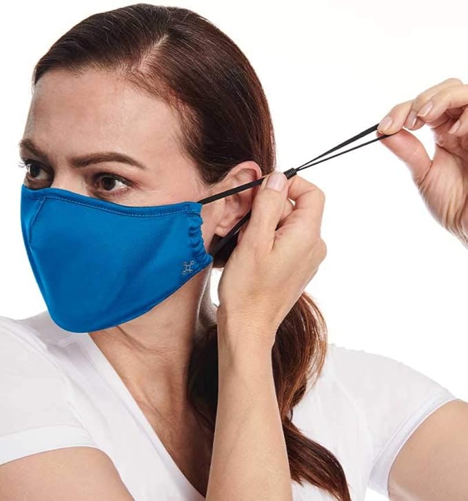 Tommie Copper Community Wear Face Masks I Double Lined, Copper Infused, Ear Straps & Nose Wire, Face Covering (Pack of 2)