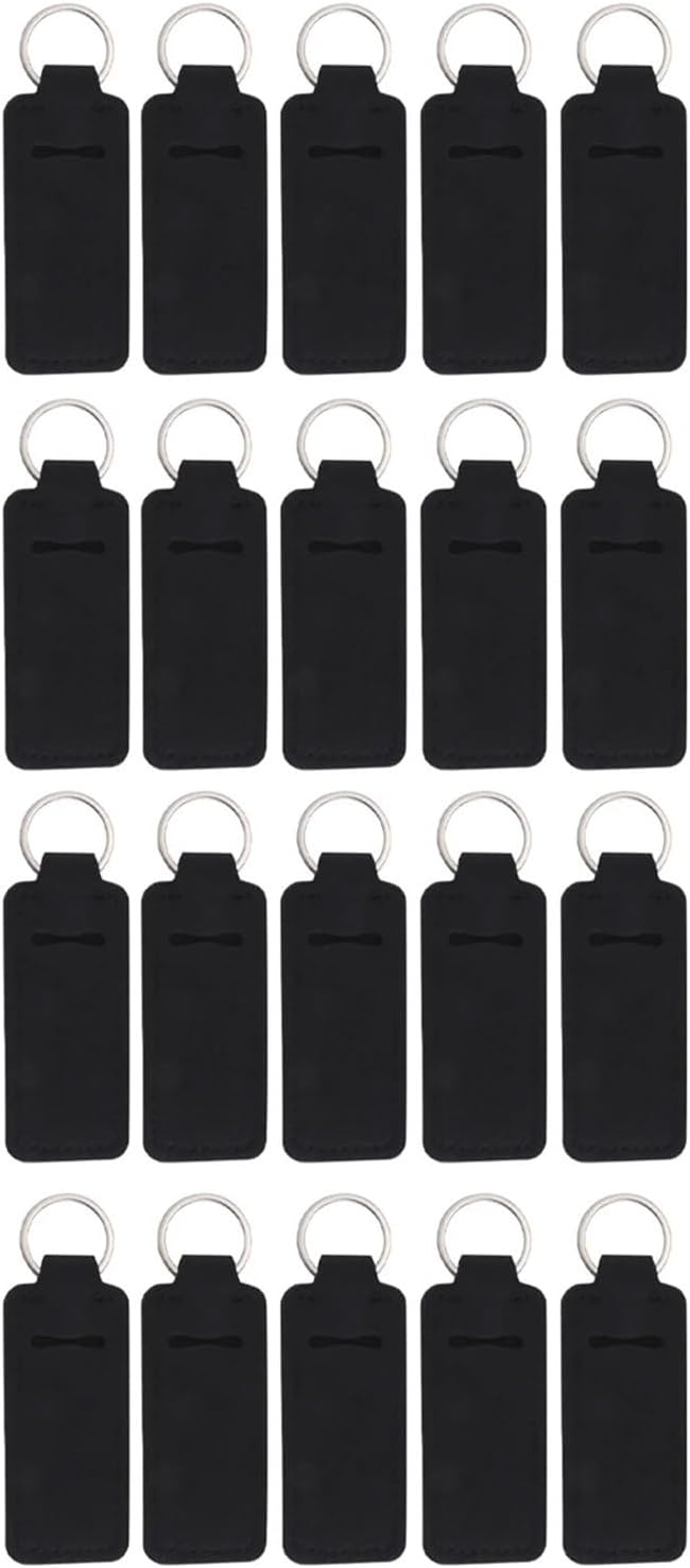20 Pcs Creative Keychain Neoprene Chapstick Holders Hand Sanitizer
