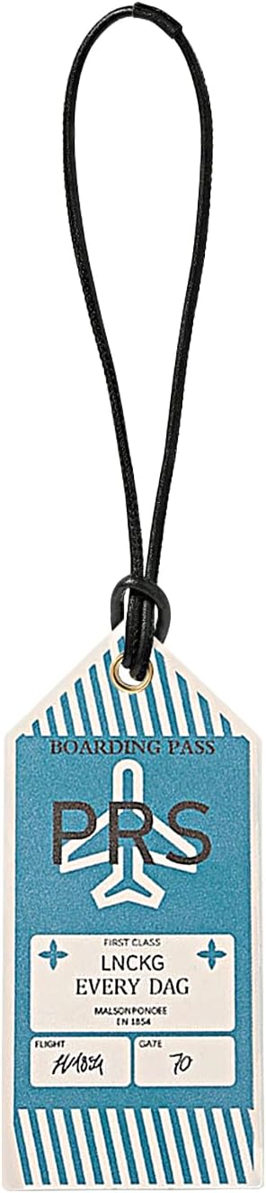 jiesinlov Microfibre Leather Tags for Speedy 25 30 35 Handbag,Luggage or Suitcase Tag (Boarding Pass-Blue)