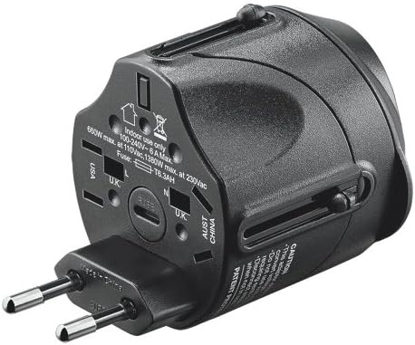 Insignia All-in-One Ground Travel Adapter Converter Series with USB Ports (Universal Travel Adapter)