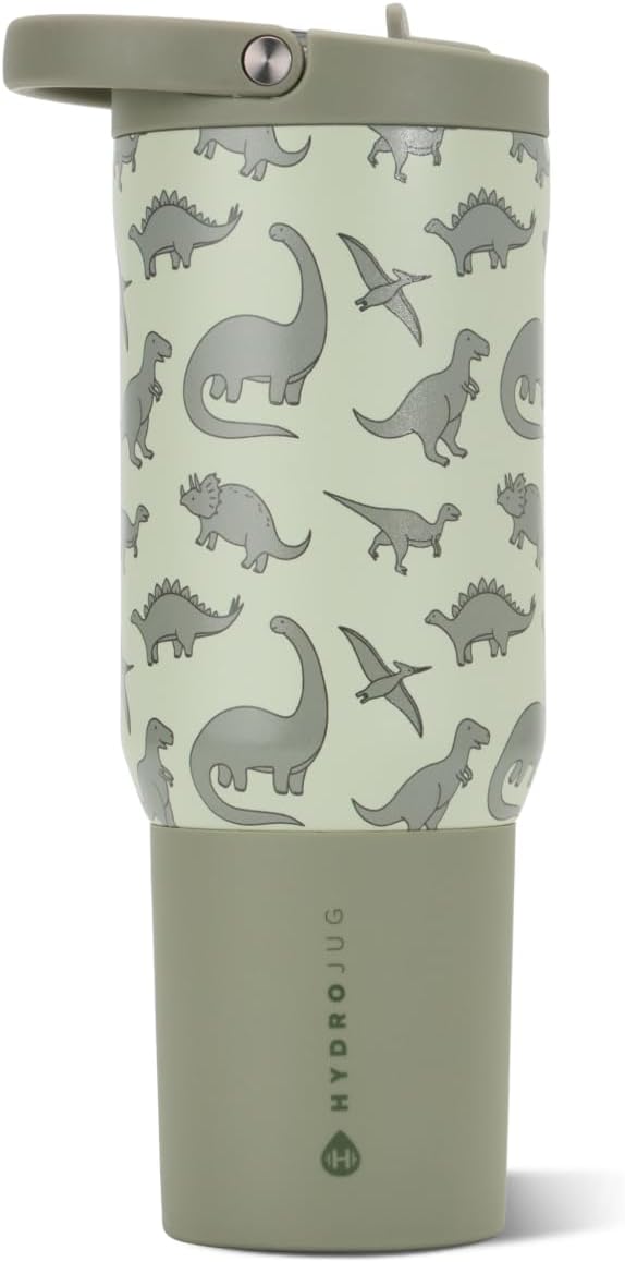 HydroJug Sport 20 oz Insulated Stainless Steel Water Bottle, Dinosaur