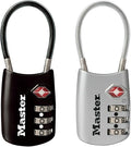 Master Lock BS4688JAD Padlock, TSA Lock, Dial, Password Setting, Small Size, Main Unit Width 1.2 inches (30 mm), Cable Length 3.1 inches (80 mm), Suitcase, Travel Bag, Key for International Travel,