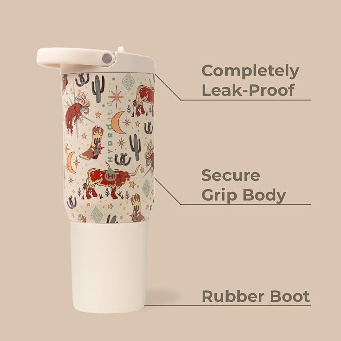 HydroJug Sport 20 oz Insulated Stainless Steel Water Bottle, Rodeo